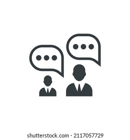 Icono de conversación de negocios, icono de conversación de negocios vector, ilustración vectorial