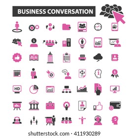 business conversation icons
