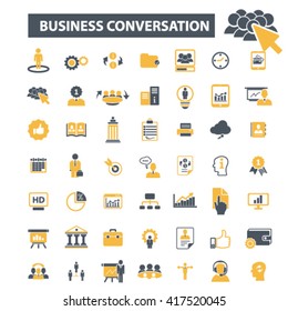 iconos de conversación de negocios
