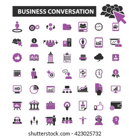 business conversation icons
