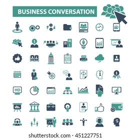 business conversation icons