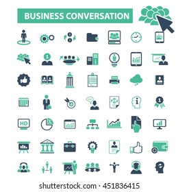 iconos de conversación de negocios