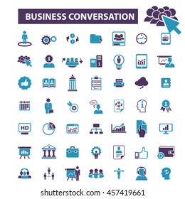 business conversation icons