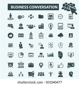 iconos de conversación de negocios
