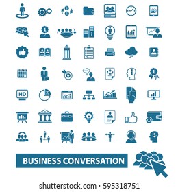 business conversation icons
