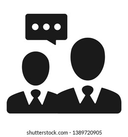 Business conversation vector flat icon