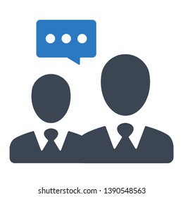 Business conversation vector flat icon