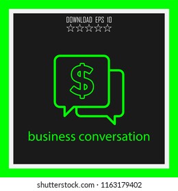 business conversation vector icon