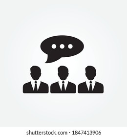Business conversation vector icon design 