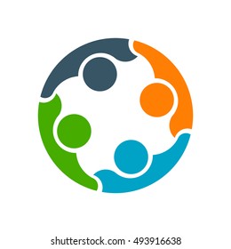 Business Cooperation Between Friends. Logo Design