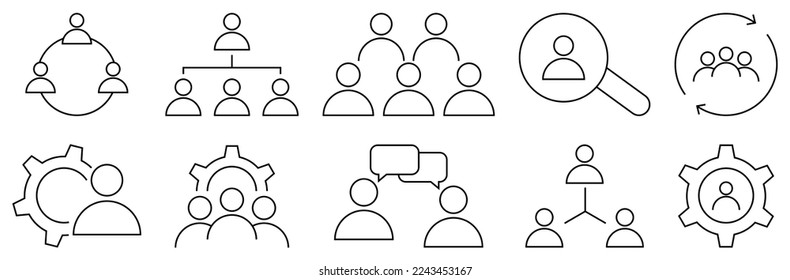 Business cooperation icons set. Teamwork icon collection. Vector illustration
