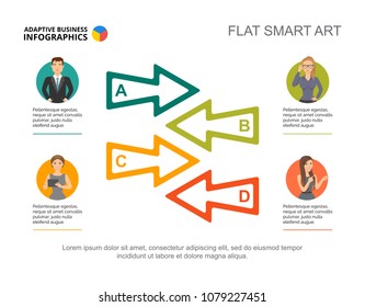 Business cooperation slide template. Chart, design. Creative concept for infographic, report. Can be used for topics like organization, company, interaction