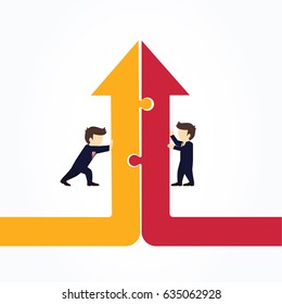 Business cooperation. Vector illustration.