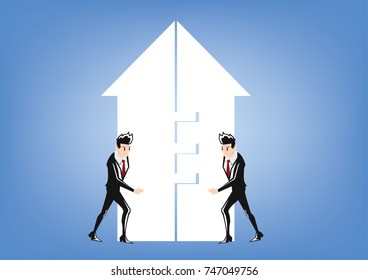 Business Cooperation. Business vector illustration