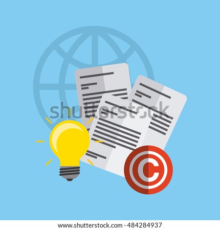 business copyright concept icons vector illustration, eps10
