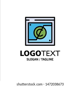 Business, Copyright, Digital, Domain, Law Business Logo Template. Flat Color