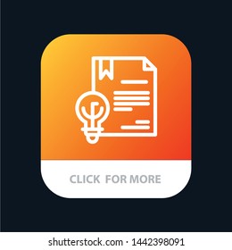 Business, Copyright, Digital, Invention, Law Mobile App Button. Android and IOS Line Version
