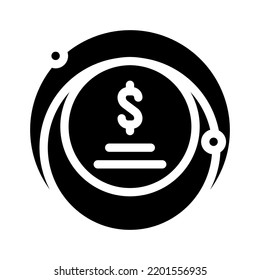 vector de icono de glifo de ética de núcleo empresarial. signo de ética de business core. ilustración de símbolo aislado