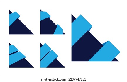 Vector de paquete de decoración de esquina de trabajo
