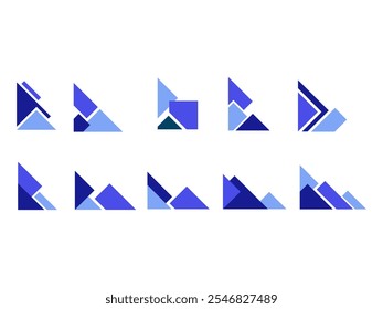 Business Corner Shape Element Set