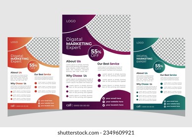 Business  corporate abstract a4 flyer.Layout vector template brochure ,annual report abstract magazine , poster. Business presentation banner.business information. 