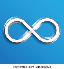 Business Corporate Abstract Logo Design . Two White Circles in Chain . Infinite Shape Cycle Creative Symbol 