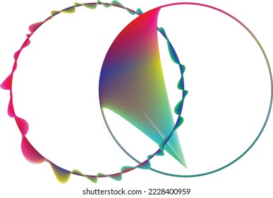Business Corporate Abstract Logo Design . Two  Circles in Chain . Infinite Shape Cycle Creative Symbol 