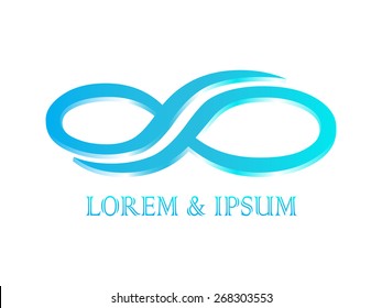 Business Corporate Abstract loop infinity blue logo