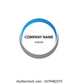 business corporate abstract unity vector logo blue and gray circle
