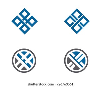 Business corporate abstract unity vector logo design template
