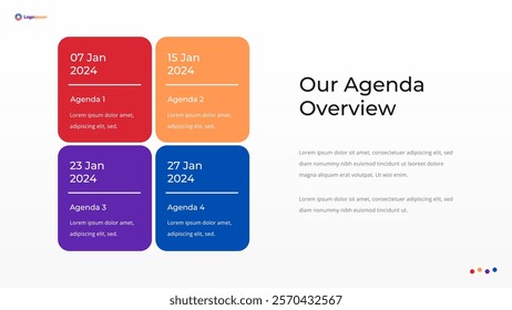 Business and Corporate Agenda or Schedule Template - Powered by Shutterstock - Get 15% off with code: PIKWIZARD15