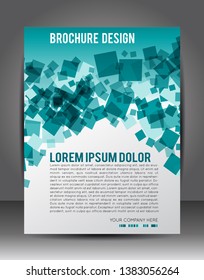 Business corporate background with cube, flyer, brochure design template.