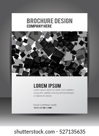 Business corporate background with cube, flyer, brochure design template.