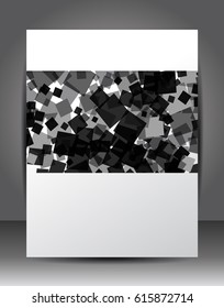 Business corporate background with cube, flyer, brochure design template.