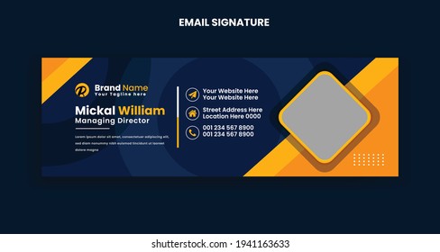 Business Corporate Company Identity professional email signature design template