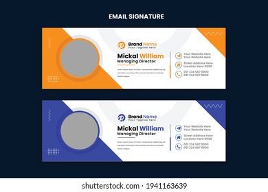 Business Corporate Company Identity professional email signature design template