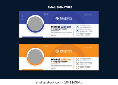 Business Corporate Company Identity Professional Email Signature Design Template