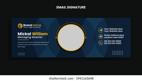 Business Corporate Company Identity professional email signature design template