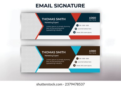 Business Corporate Company Identity professional Email Signatures Template Vector Design. Professional Email Signature Template Modern and Minimal Layout.
