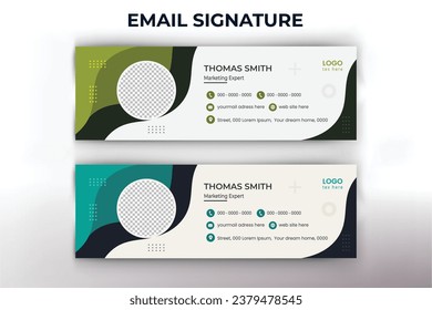 Business Corporate Company Identity professional Email Signatures Template Vector Design. Professional Email Signature Template Modern and Minimal Layout.