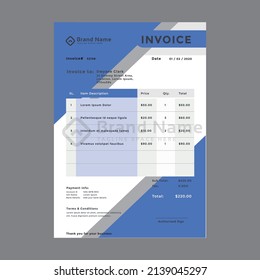 Business corporate creative invoice template. Business invoice for your business, print ready