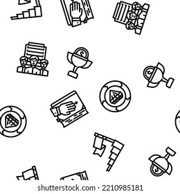 business corporate ethics company vector seamless pattern thin line illustration