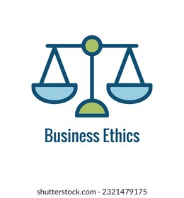 Business and Corporate Ethics Showing Company Values Icon Showing Single Aspect