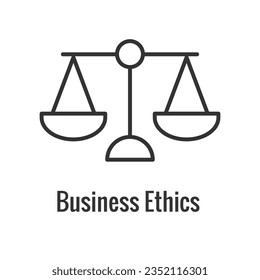 Business and Corporate Ethics Showing Company Values Icon Showing Single Aspect