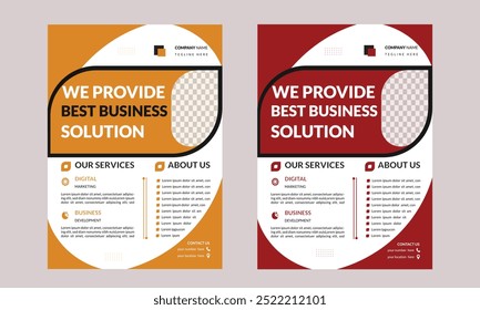  Business Corporate Flyer Design, Annual Report, layout, Vector creative, professional, modern, digital, eye catching, smart, branding flyer design template. corporate Flyer design.