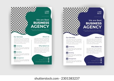 Business corporate Flyer and unique concept modern creative idea business flyer template