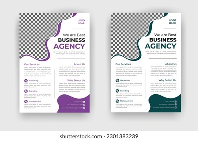 Business corporate Flyer and unique concept modern creative idea business flyer template