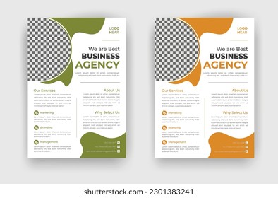 Business corporate Flyer and unique concept modern creative idea business flyer template