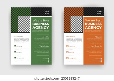 Business corporate Flyer and unique concept modern creative idea business flyer template