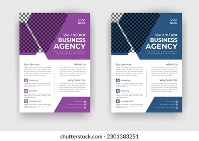 Business corporate Flyer and unique concept modern creative idea business flyer template